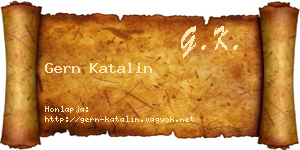 Gern Katalin névjegykártya