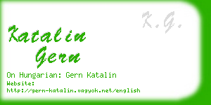 katalin gern business card